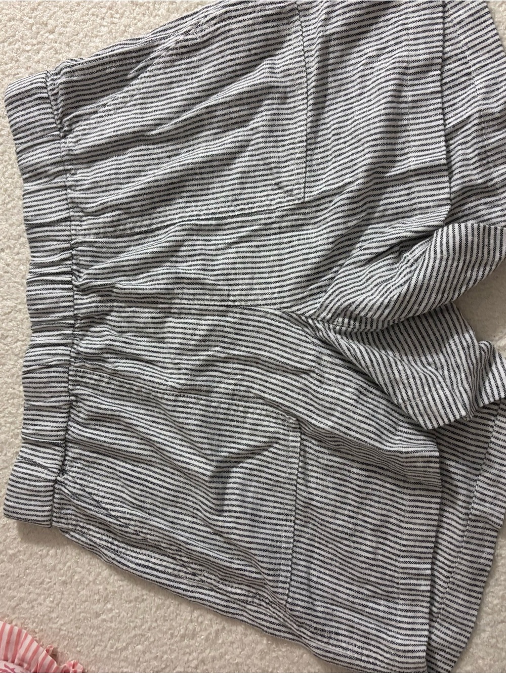 J. Crew Black and White Striped Pull-On Shorts